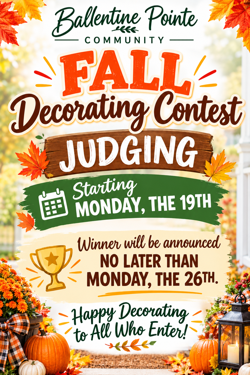 Fall Decorating Contest 2026